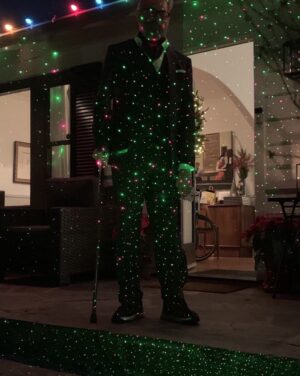 Timothy Omundson Instagram - Merry Christmas from the human Christmas Tree 🎄💚❤️hope you’re having a peaceful day