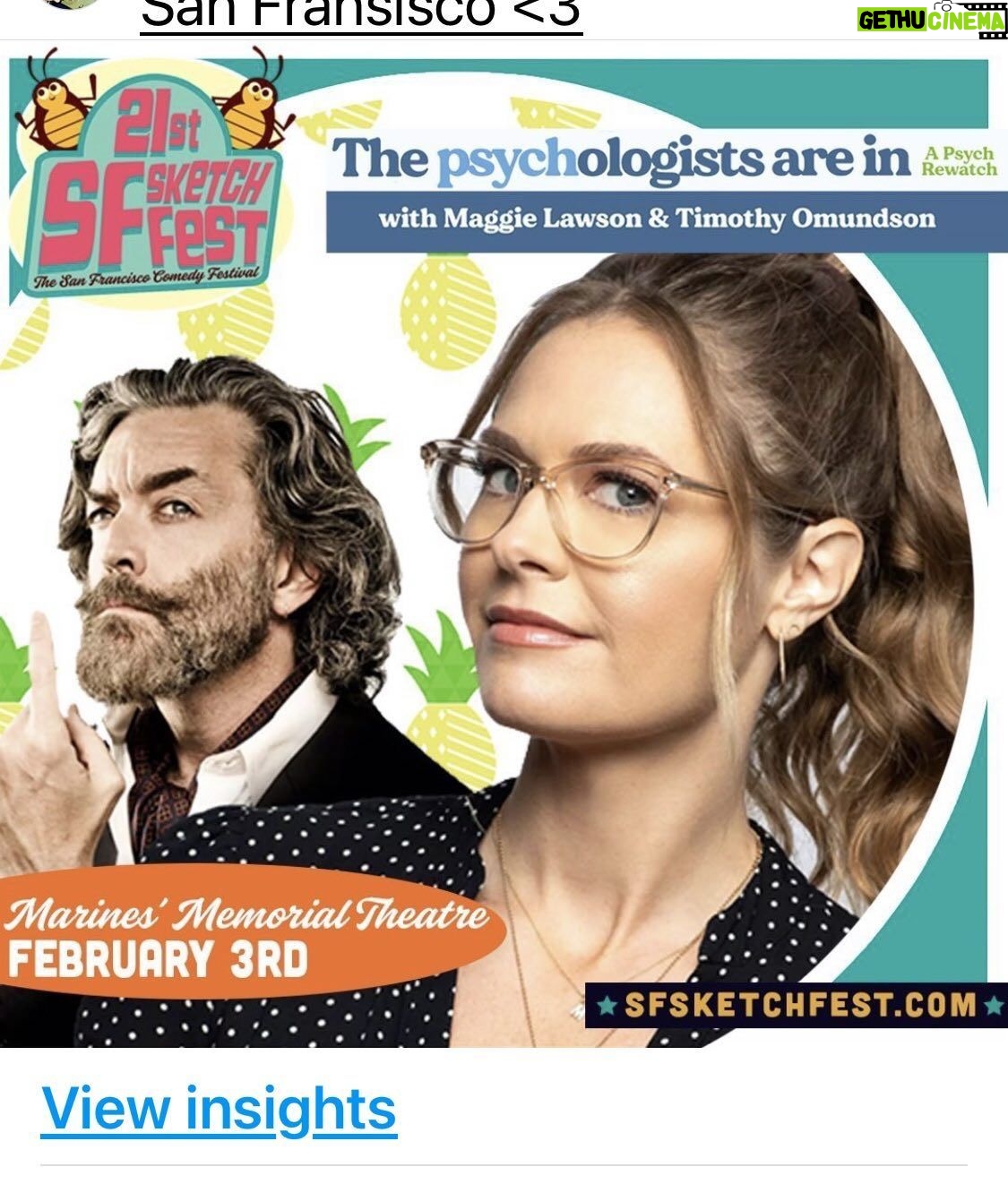 Timothy Omundson Instagram - whoโs joining my partner in Crime, @magslawslawson and I in San Francisco, next February 3rd for our first stop on the #PsychPodTour24 โ๏ธ@thepsychologistsarein #LIVESHOW @sf_sketchfest donโt miss out , tickets are going FAST ๐๐๐