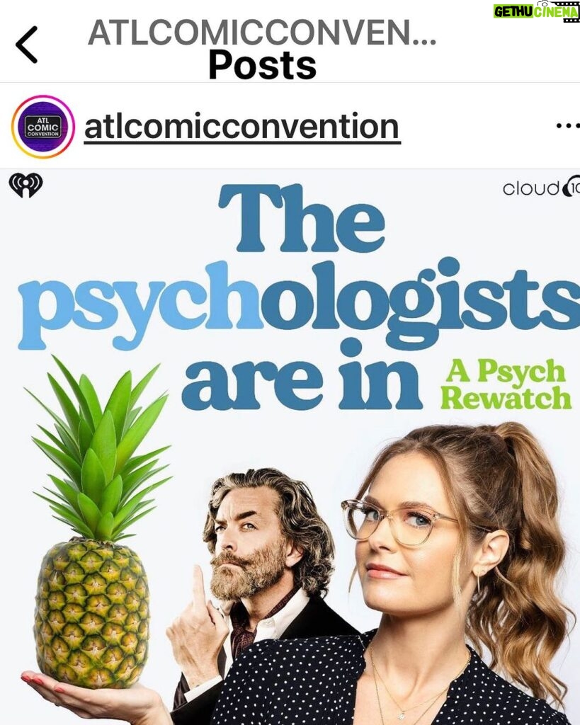 Timothy Omundson Instagram - 🚨the #PsychPodTour24 Has ANOTHER stop to announce 🎉 @magslawslawson and I are bringing our @thepsychologistsarein Live show to @atlcomicconvention In just a few weeks Come join in on all the delicious & flavor fun🍍February 10th in beautiful Atlanta 💚💛