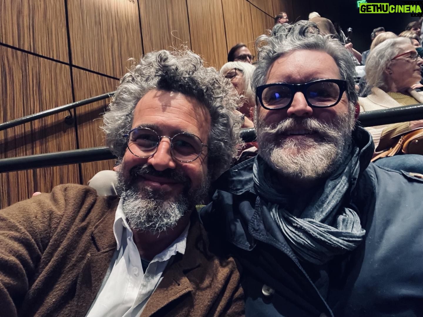 Timothy Omundson Instagram - A Jew & a gentile and A LOT of silver hair, walk into the @marktaperforum and thoroughly enjoy @alexedelman ‘s Hilarious solo show, @justforusshow . My throat hurt from laughing so hard , the whole drive home. Don’t miss out on this, L. A. Mark Taper Forum
