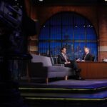 Timothy Simons Instagram - Here I am on last night's @LateNightSeth explaining how I tried to negotiate with Hans Gruber during the Nakatomi tower heist. 📷: Lloyd Bishop/NBC