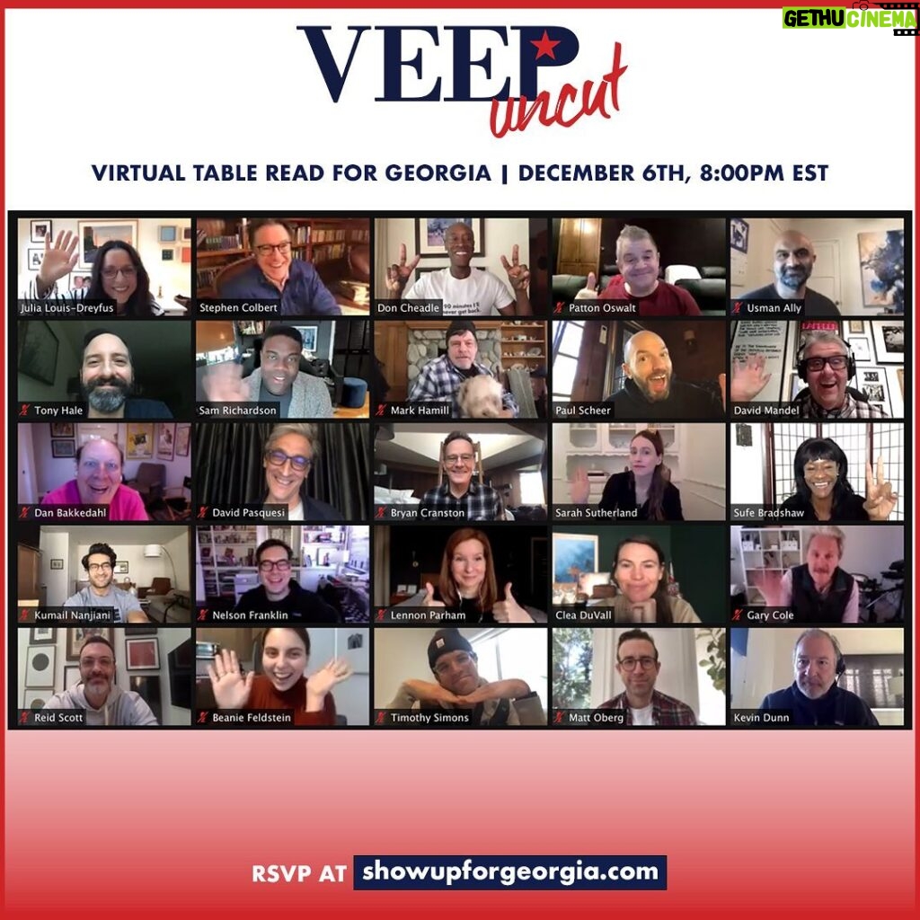 Timothy Simons Instagram - This isn’t just another Zoom call, it’s a rehearsal for #VeepUncut! Can’t wait to perform the “Mother” episode of #Veep in support of @AmericaVotes’ voter turnout efforts in the Georgia runoffs. RSVP at ShowUpForGeorgia.com (link in bio) and tune in Sunday at 8PM ET. #ShowUpForGeorgia
