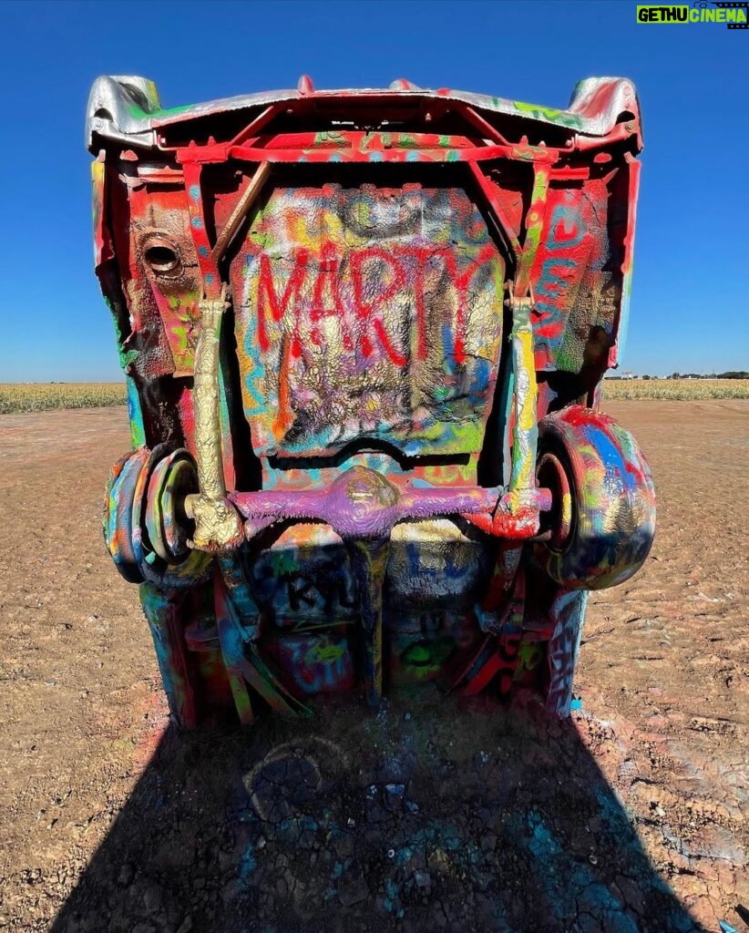 Timothy Simons Instagram - Left a mark on Amarillo, TX on the way back home. Cadilac Ranch Amarillo TX.