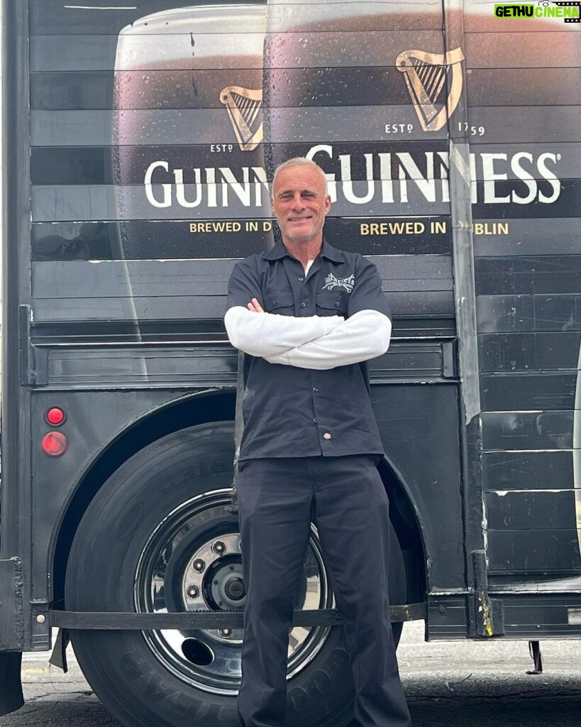 Timothy V. Murphy Instagram - Real men drink Guinness 😂😂😂…Irish immigrant…Guinness truck LA #irish #actor @guinness @bartelsharleydavidson @dickies @vans ☘️☘️☘️🇮🇪🇮🇪🇮🇪🇯🇪🇺🇸🇺🇸🇺🇸🎬🎬🎬