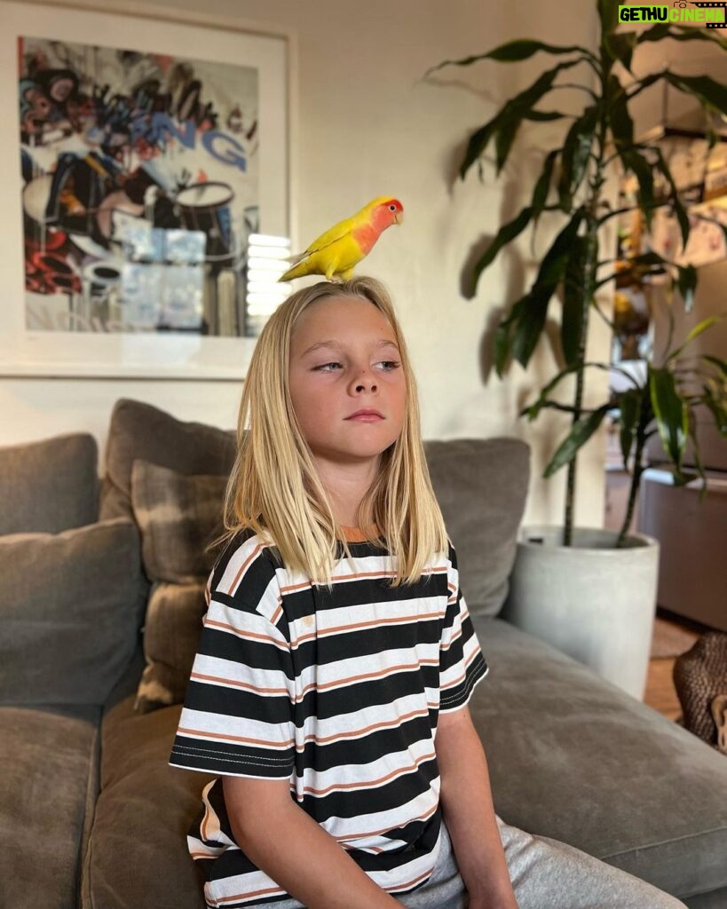 Timothy V. Murphy Instagram - The Boy with the Bird on his Head