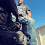 Timothy V. Murphy Instagram - ...getting ready for my next movie @harleydavidson @johnnycash @blackbearbrand