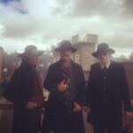 Timothy V. Murphy Instagram - The Three Amigo’s…Once Upon a Time in the West @neddennehy @duanee_howard #anklondike #dominioncreek @daithi_keane