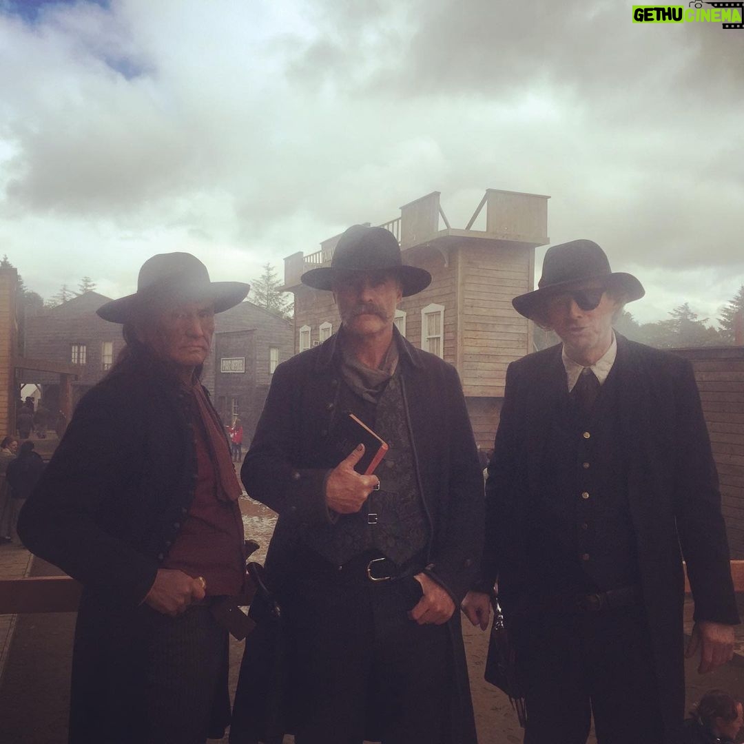 Timothy V. Murphy Instagram - The Three Amigo’s…Once Upon a Time in the West @neddennehy @duanee_howard #anklondike #dominioncreek @daithi_keane