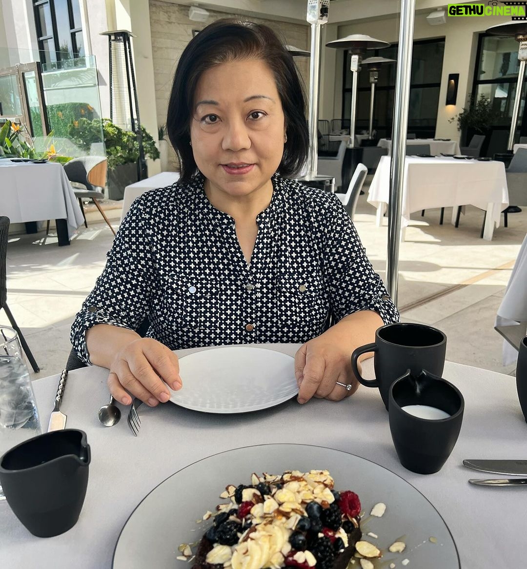 Tina Guo Instagram - Belated Birthday Brunch yesterday for my Dad 68th! 🎂🌊 Waterfront Beach Resort, Huntington Beach