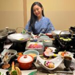 Tina Guo Instagram - Incredible Onsen stay at the foot of Mt. Fuji with a traditional dinner served in our room and some hot spring time 🗻❤️ Fuji Kawaguchiko Onsen Hotel Konansou