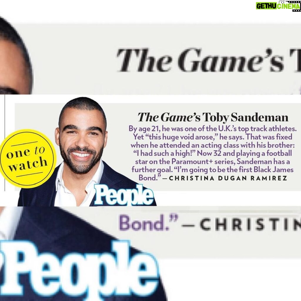 Toby Sandeman Instagram - Thank You, People Magazine for featuring me as “The One to Watch” For the Full Feature, Grab the Latest Issue.. Out Now In Newsstands Worldwide!!! ✨Link in Bio✨ Tune in to @paramountplus for the latest episodes of The Game. ✨✨✨ Special Thank you to @yahnnica and Writer Christina Dugan Ramirez