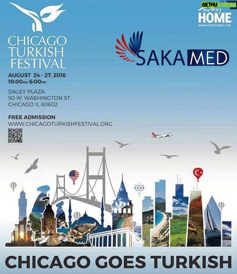 Tolga Karel Instagram - Memleketimize hizmet sadece klavye başında oturup ahkâm kesmekle olmuyor !!! 🇺🇸🌎🇹🇷 #chicagogoesturkish 24-28 agustos arası bu büyük organizasyonda @sakamedical olarak bizde katılıcaz 👍🏻😊🌎 🇺🇸 @serkanaydin_sacekimi #sakamed #cimfa Daley Plaza Downtown Chicago