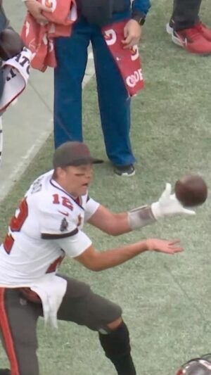 Tom Brady Instagram - Look at the smile when I caught it 😂 I love you Philly fans.