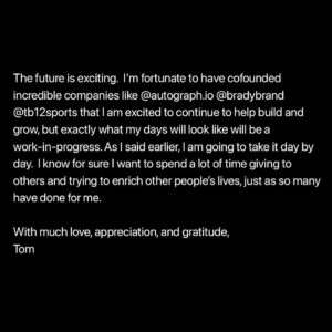 Tom Brady Instagram - ❤️