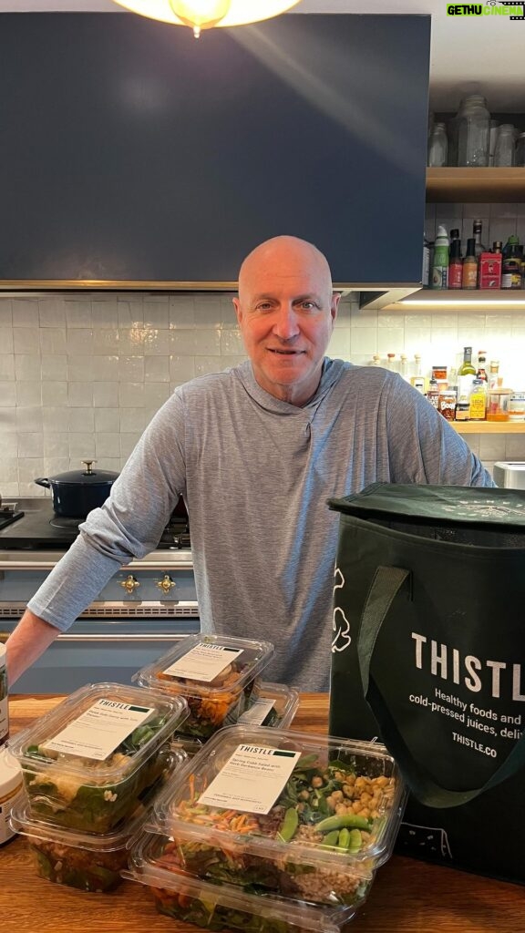 Tom Colicchio Instagram - When I’m craving a healthy reset, @thistleco delivers with their nutritious plant-based meals right to my doorstep. Thistle’s fully prepared meals are made with the best seasonal ingredients that are full of gut-healthy fiber, plenty of plant-protein, low glycemic carbs and heart healthy fats. Plus, meals are free of gluten, dairy, and refined sugars. Thistle delivers to the greater West Coast, NYC, Philadelphia, the DMV, parts of New Jersey, and is rapidly expanding to more East Coast neighborhoods. Visit my link in bio to order Thistle and get $100 off your first four weeks. #ThistleLove #ThistlePartner #TomColicchio