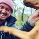 Tom Felton Instagram - Forrest is six months old today. He’s been nothing but a joy. Swipe for our family portrait attempts x