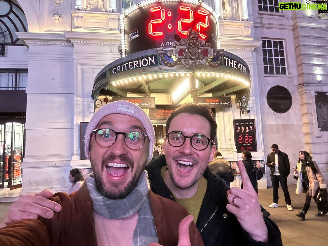 Tom Felton Instagram - Felt so good to be back at the old stomping ground supporting the amazing cast of @222aghoststory especially @nigelallenactor smashing it out the park last night x Criterion Theatre