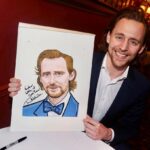 Tom Hiddleston Instagram - What an honour! Yesterday I was presented with a caricature at Sardi’s, a part of Broadway history. I’m so grateful that they’ve made a space on the wall for me. They do very good prosciutto & melone! I’ve never performed on Broadway before. It’s been such an extraordinary experience, one I haven’t fully organised in my mind yet. I’m sure over the next few days and weeks, many thoughts and feelings will come to the fore. It’s been a privilege to be part of the theatre community in New York, and to perform on stage here. Thank you to everyone who helped to make it happen. #BetrayalBroadway 📷: @bruglikas Sardi's