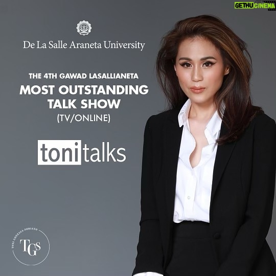 Toni Gonzaga Instagram - So grateful for our first recognition..🙏🏼 I share this to the team of @tonitalks_ @acacsales, to our guests who trusted us with their stories…🙏🏼 And to the one who pushed me and made my dream a reality @paulsoriano1017.❤️ Thank you @gawadlasallianeta. I love you LA SALLE!!💚