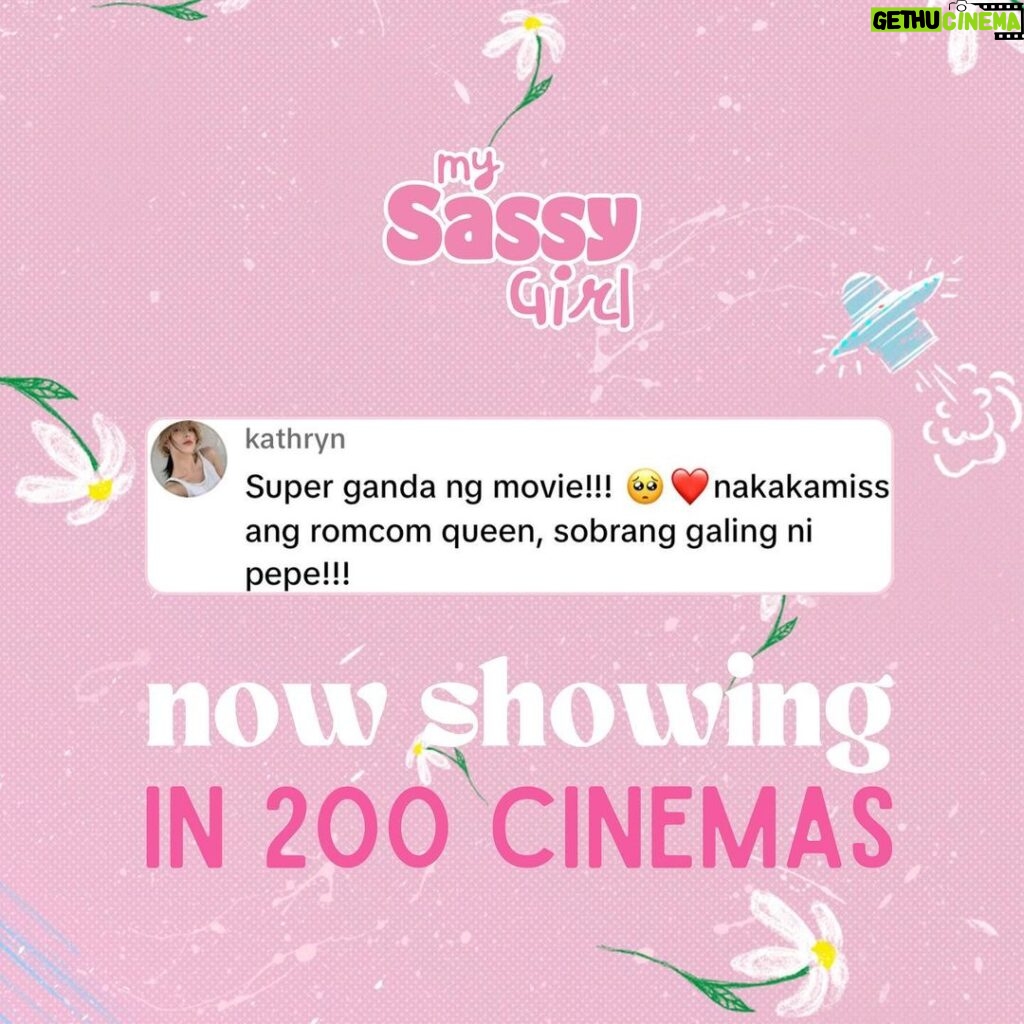 Toni Gonzaga Instagram - #MySassyGirlFever is definitely ON!!!💖 We are now showing in 200 CINEMAS nationwide! Maraming salamat sa mga nanuod na at sa mga manunuod mamaya, kita-kits!😉 #MySassyGirl #MySassyGirlPH