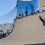Tony Hawk Instagram - Yesterday at @whenwewereyoungfest: 1) Here I am, doing everything I can, pretending I’m a singer in a band 2) Sandro over Reese getting tech 3) warmup wizardry by Jimmy, Tate and Ruby 4) I was a skater boy, she said “see you later at the ramp” 5) Me going under Reese after a long conversation convincing her that she can now go high enough to make this work. 6) A bunch of tricks that were invented when I was young (SWIDT?) 🎥/📷: @thisguysthelimit @xgames @thedingoinsnow Las Vegas Festival Grounds