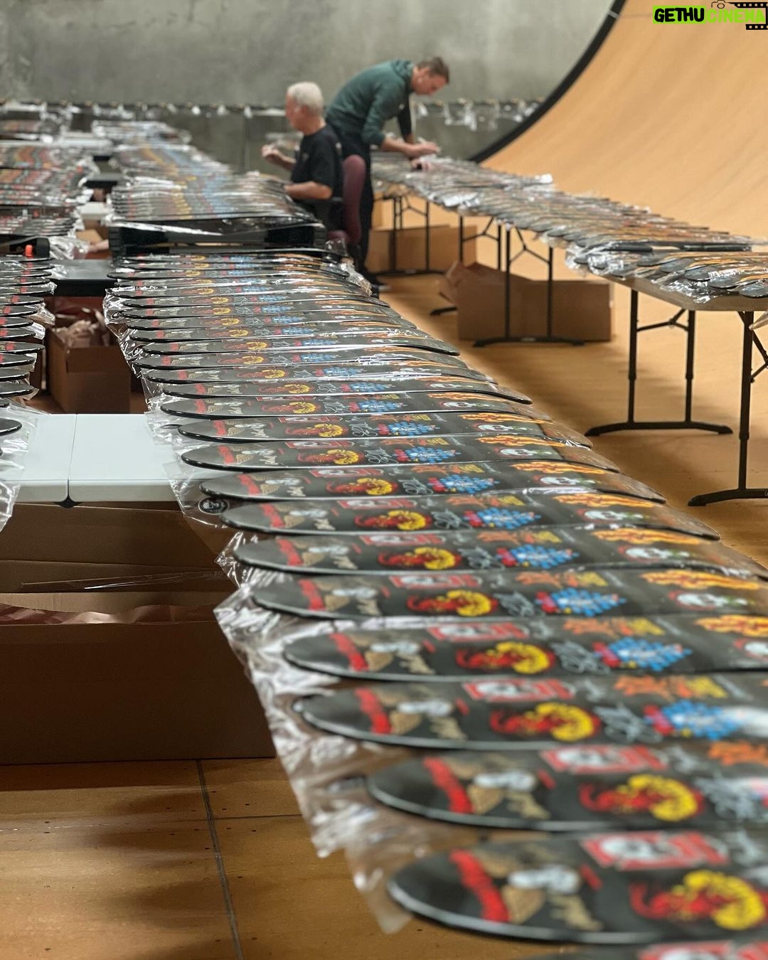 Tony Hawk Instagram - Spent lunchtime yesterday searching for Chin with some OG legends. He wasn’t underneath the 600 limited edition Bones Brigade decks that we signed but we’ll keep looking; Rodney and Tommy will also participate. More info: bbexp.org