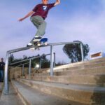 Tony Hawk Instagram - Back lip with some help from my little friend, 1995. Tried one on a different rail - sans kicker - not long after this and clipped it in the worst way. That’s about the time I realized I should focus more on vert if I want to enjoy skating much longer, even though ramps were scarce and very few cared about us padded dinosaurs. Tomorrow - nearly 30 years later - my final video will be released and it’s entirely on vert. Follow your passion; it’s worth the struggles and can give you a lifetime of joy. 📷: @atibaphoto Fun fact: I went to this high school in 8th grade and I was the ONLY skater among 1500 students Serra High School