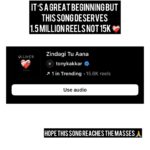 Tony Kakkar Instagram – Ye gaana Boht kuch deserve karta hai.. I need your support 🙏 pyaar dijiye ❤️‍🩹 #ZindagiTuAana
