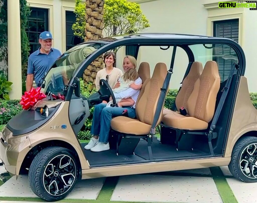 Tony Robbins Instagram - We had so much fun this birthday weekend surprising Sage with a little GEM electric vehicle!! ⚡️🎈🚙 (I say “little” but I actually fit in it and so does the whole family!! Thank you @gemlsv, we are having a blast! #DriveGEM