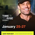 Tony Robbins Instagram – The new year is here, and it’s YOUR time. ⌛

It’s time to stop settling. It’s time to break free from what’s holding you back. It’s time to become the person you know you can be – the person you WANT to be in 2024. 🌟

Too often, the human brain makes it easy to come up with reasons why we can’t achieve our most important dreams and goals. 🧠🎯

However, what’s wrong is always available – and so is what’s right. ❤️📍

Our brain isn’t designed to make us happy—it’s up to us to create happiness in our lives.

When you master your internal world, block out the noise and push beyond your comfort zone, your whole world will change. 💫

You become the best version of yourself and unleash your ultimate potential to do more, be more, and serve more. 🚀

Mark your calendars! 🗓️ On Thursday, January 25th, we’re launching our #TimetoRiseSummit. It’s an immersive, FREE, 3-day virtual event where we’re sharing a road map with you to accelerate your journey to become the person you were always meant to be.

Just three hours a day for three extraordinary days at the #TimetoRiseSummit, and you’ll walk away with a personalized blueprint for your 2024 goals – absolutely FREE.

🚨 To secure your free spot, REGISTER NOW using the link in my bio. 🚨

It’s time to RISE ↗️ and we can’t wait to see you there! 🙌

Comment “YES” if you’re ready to make 2024 an incredible year! 👏✨

Don’t miss out on YOUR GREATNESS. 💥