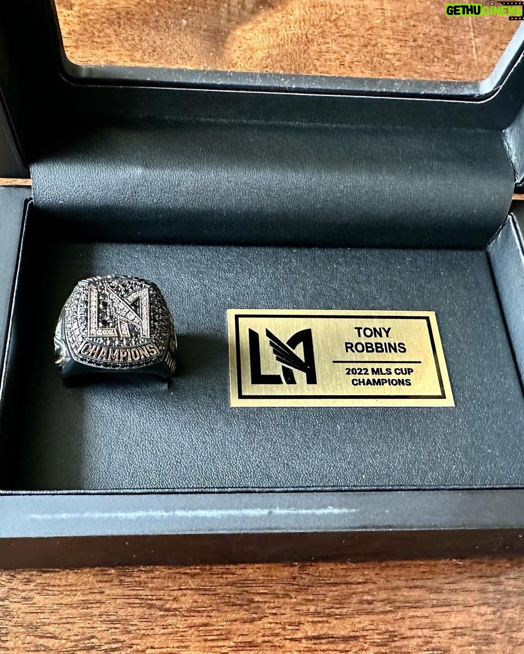 Tony Robbins Instagram - Ring Ring! 💎💍 ⚽ 🏆and @LAFC made history when the team won its first-ever MLS Cup in 2022 we've now got our CHAMPIONSHIP RING in hand! This incredible milestone also marks my 7th championship ring across sports leagues. I've had the privilege to work with campus from MLS, NBA, MLB, NHL, and even E-Sports.
From founding the club back in 2014, crafting our colors and badge, engaging with the L.A. community and supporters, to our inaugural 2018 season in the brand-spankin-new Banc of California #soccer stadium, and ultimately claiming the 2022 MLS Cup Champions title—it's been an INCREDIBLE 8-year ride. 🚀 We've gone from a dream to a UNIFYING FORCE OF ENERGY and CHAMPIONSHIP TEAM for all Angelenos, right here in my original hometown. 🌴🌇🙌
There are many people to congratulate and thank, starting with my dear friend and co-owner, PETER GUBER, for being an essential part of this incredible journey.❤️ A special shoutout to our coach, @stevecherundolo, for his EXCEPTIONAL LEADERSHIP and of course the players on the pitch! @carlosv11_, @jmacdaddy77, @garethbale11, and the entire team for their OUTSTANDING performance. They showcased their collective hunger for VICTORY, netting a goal in the 128th minute against Philly and ultimately securing the CHAMPIONSHIP in a penalty shootout. This Final will go down as one of the most LEGENDARY matches in all of MLS HISTORY.🔥
This is a club that constantly finds a way, never backs down, and pushes through with RELENTLESS FOCUS—a true club of CHAMPIONS!
After last night's commanding performance, LAFC advances to the Concacaf Champions League semifinals. Can you feel the MOMENTUM?! Perfect timing heading into their next match — El Traffico!! LAFC vs. cross-town riaval @lagalaxy on Sunday, April 16. It’s such an honor to be a partner and owner in this exciting organization.
While the victory is theirs, I'm deeply grateful to have been involved in this phenomenal experience. 😎
L.A. is BLACK and GOLD! 🖤💛⚽️