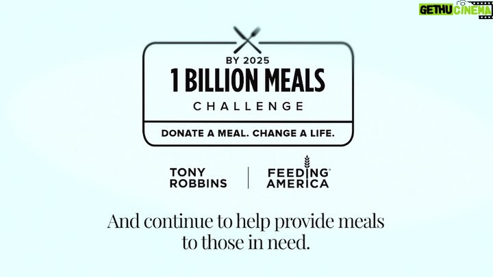 Tony Robbins Instagram - The secret to living is GIVING. As many of you know, when I was 11 years old it seemed my family was in for a really tough holiday — we were without money or food. Suddenly, there was a knock at the door and there stood a kind stranger with a basket of food. That was the day I learned that STRANGERS DO CARE. Generosity transforms lives — and it starts with US. That single act of caring and kindness that we experienced as a total surprise completely changed my life and inspired my mission to END WORLD HUNGER. Together with Feeding America, I launched the 1 Billion Meals Challenge with a goal to provide 1 billion meals to those in need by 2025. Today we have a very special announcement – watch to hear an update on our progress! There’s still work to be done! Today, on Giving Tuesday, let’s come together to help make a difference. ❤️🙏 The reality of food insecurity is far more severe than many realize. Here in the United States, a staggering 44 million individuals don’t know when or where their next meal will come from. It is truly heartbreaking that children, the elderly, and the most vulnerable among us are the ones suffering most through such challenging times. From now until December 5, donations will be double matched through my Challenge with Feeding America—providing triple the impact—up to a total donation of $100,000. $1 helps provide at least 10 meals secured by Feeding America® on behalf of local member food banks. 🥘 This means your $10 can transform into 300 meals, bringing hope to individuals and families. If you feel called to help, we invite you to click the donation button on this post to join our mission to #ENDHUNGER. Thank you for your kindness, your compassion, and your willingness to help others. Your generosity is the foundation upon which we build a better world. 🤝❤️