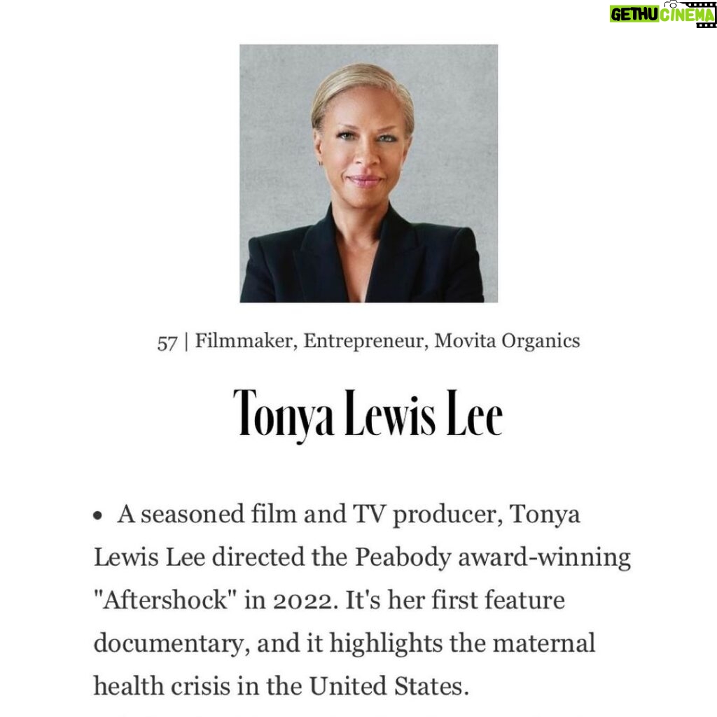 Tonya Lewis Lee Instagram - Deeply honored to be included in the @forbeswomen 50 over 50 list this year. Grateful to be included with all of these remarkable women!