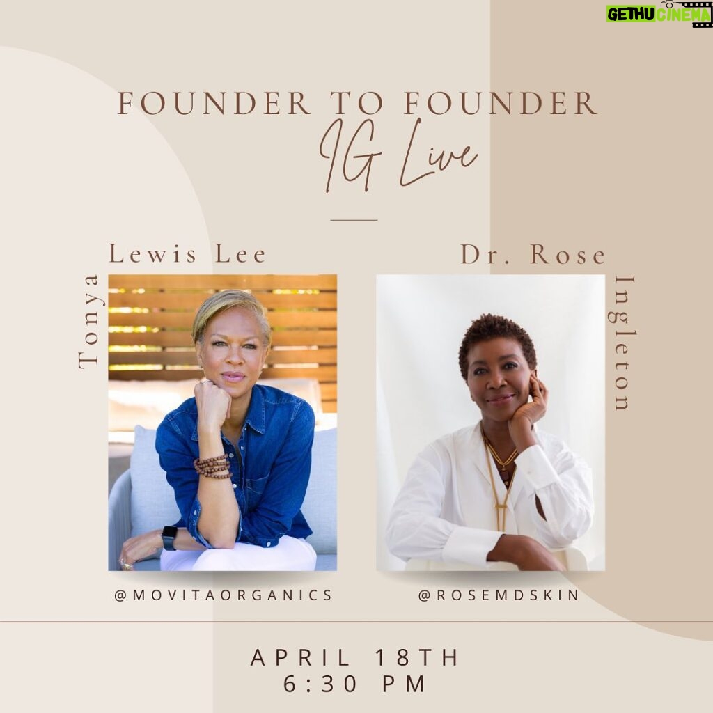 Tonya Lewis Lee Instagram - Tonight! Join me for an IG live event with Dr. Rosemarie Ingleton, dermatologist and founder of @rosemdskin. We’ll discuss our journey as founders as well as women’s wellness and skin health. Tap this post for a reminder and add your questions below!