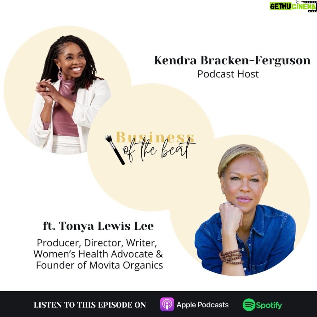 Tonya Lewis Lee Instagram - So excited to be a guest on the @businessofthebeat podcast with @kendrabrackenferguson 🙌🏽 We talked about my brand @movitaorganics, and how to navigate the wellness industry as a black woman. Check out my stories to hear the full interview.