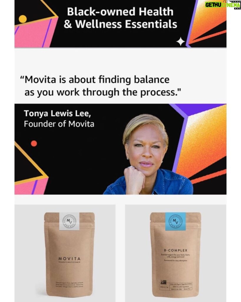 Tonya Lewis Lee Instagram - Exciting news! I’ve been chosen as the face of the “Black Owned Health & Wellness Essentials” on @amazon. The entire @movitaorganics team is thankful for Amazon's recognition of the work we are doing to help women on their health journey. You can grab all your Movita supplements on Amazon via the link in my stories! 🤎