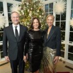 Tonya Lewis Lee Instagram - An inspiring moment captured during Black History Month! ✨ Honored to stand alongside our first Black & South Asian Vice President Kamala Harris and her husband, celebrating progress, unity, and the trailblazing spirit of Black excellence. Here’s to breaking barriers and paving the way for generations to come. 🖤🌟 @VP @KamalaHarris @secondgentleman @douglasemhoff #BlackHistoryMonth #Trailblazers #Unity #VP #BlackLeaders