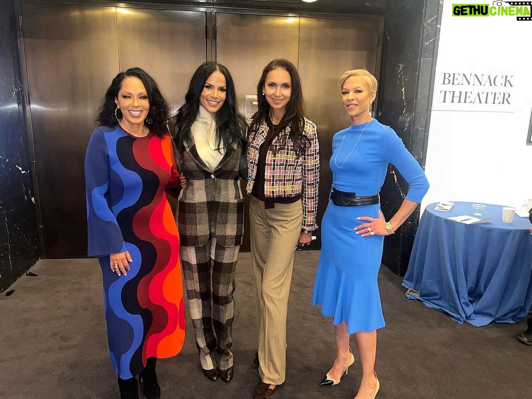 Tonya Lewis Lee Instagram - Such a pleasure sharing the stage with fellow producers and powerhouse women: @Debramchase @madamefaleshill @Crystalmccrary to talk about being a producer and the importance of diverse storytelling for all people. Thank you @paleycenter for this fantastic and productive opportunity!
