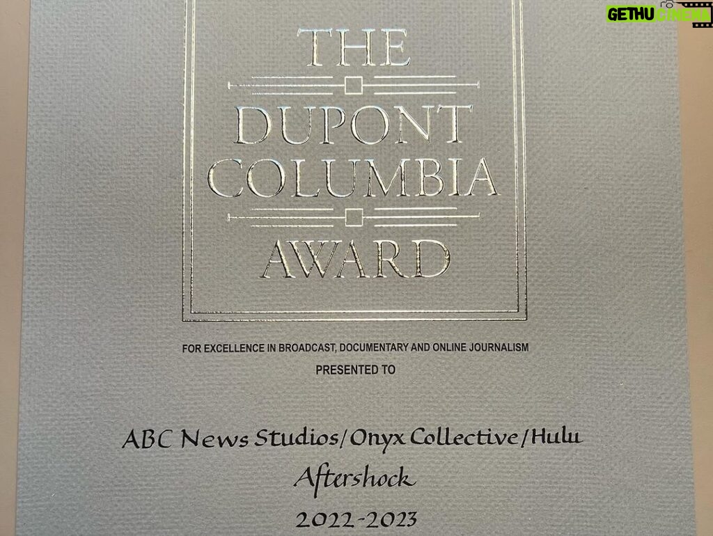 Tonya Lewis Lee Instagram - Honoring Aftershock’s Triumph at the 2024 duPont-Columbia Awards! 🎥🌟 @aftershockdoc received the prestigious Silver Baton yesterday! I am so grateful to our team behind Aftershock, shedding light on the urgent issue of preventable childbirth complications affecting women in our country, especially Black mothers. 🙏🏽💔 “I was blown away by the work in our class and truly honored to have Aftershock recognized as best in class of journalism by @Columbia @ColumbiaJournalism This award is truly meaningful to me!” 🌍✊🏽 Aftershock not only captivates with storytelling but also sparks crucial conversations on the Black Maternal Crisis in the USA. We extend our heartfelt gratitude to those who shared their stories and the brave women we’ve lost—your voices echo for change. 💚🤍🖤 I also met inspiring students at the awards, reinforcing hope for a brighter future where truth and awareness prevail. Together, let’s continue to champion meaningful journalism and advocate for maternal health. 🤝🏽📣 #Aftershock #duPontColumbiaAwards #MaternalHealth #JournalismExcellence #TruthMatters