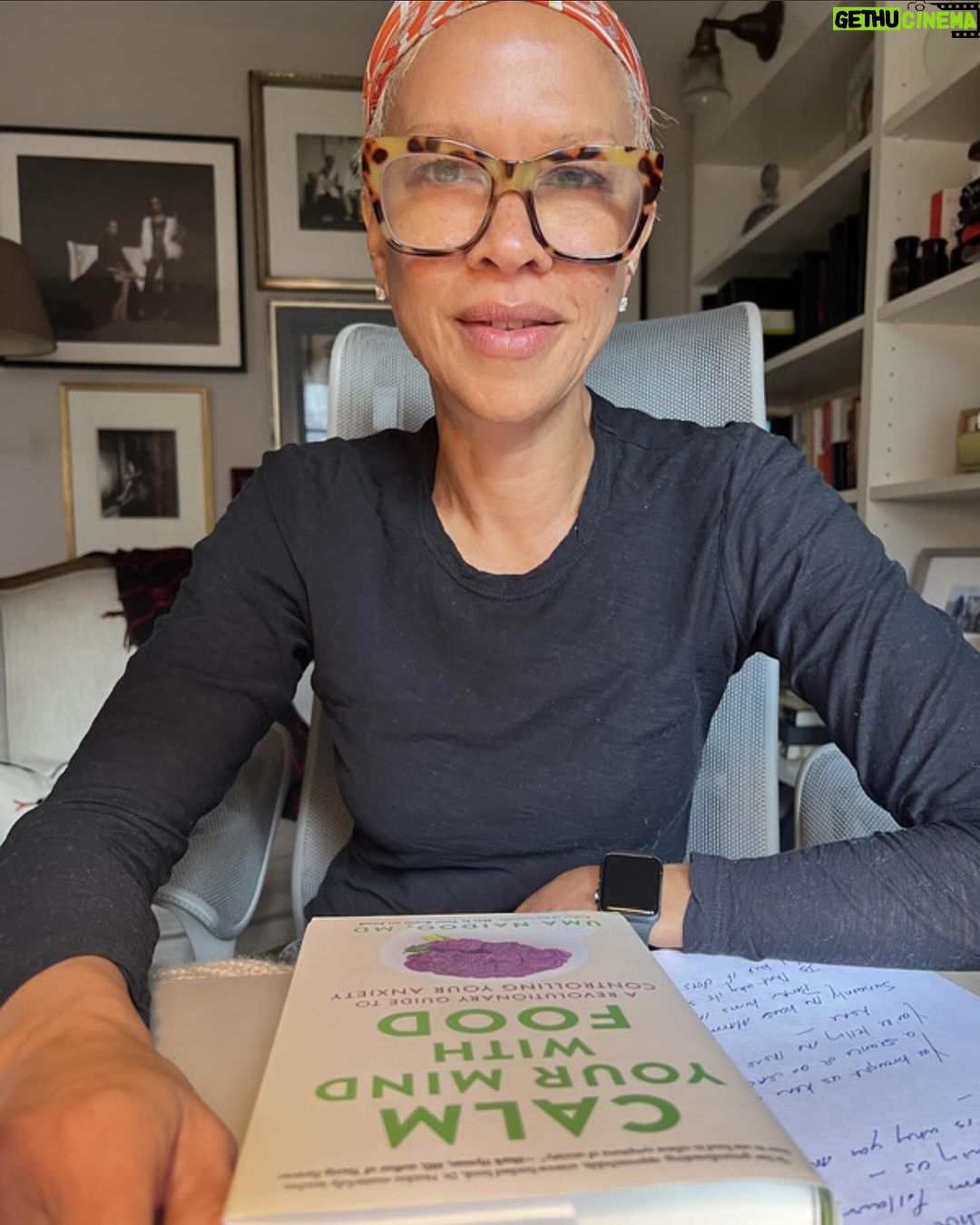 Tonya Lewis Lee Instagram - Embracing a holistic approach to mental wellness. Currently diving into ‘Calm Your Mind with Food’ by @DrUmaNaidoo, exploring the powerful connection between what we eat and our mental health. From inflammation to the gut-brain axis, this groundbreaking guide aligns with @MovitaOrganics mission to nourish not just the body, but the mind too. Excited to share insights on balancing the mind with the right nutrition. Have you found a link between your diet and mental well-being? Share your thoughts below! 💬 #NutritionForMind #WellnessJourney #MindBodyConnection #MovitaOrganics #EatWell #Health #Wellness #MindfulEating