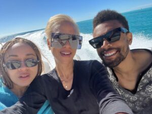 Tonya Lewis Lee Instagram - Sailing into the New Year with Satchel and Jackson!  Happy New Year!