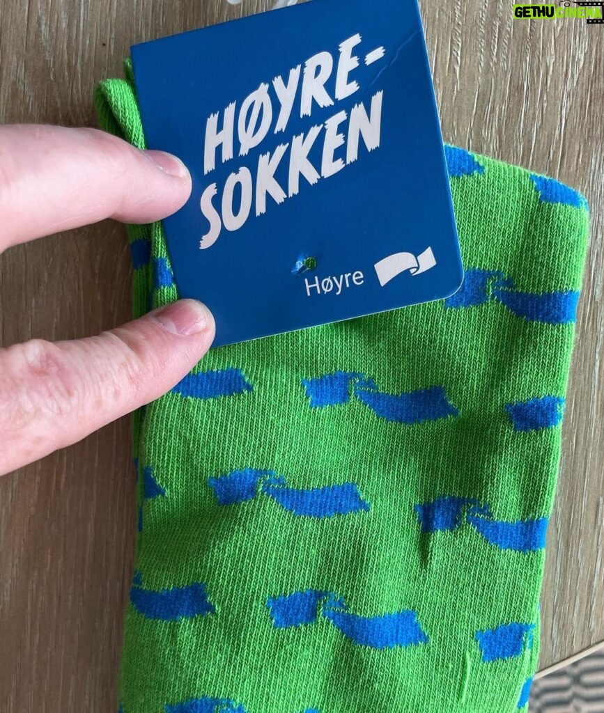 Torbjørn Røe Isaksen Instagram - Dagens valgkampmote: høyresokken! Noen spør kanskje om hvorfor et blått parti som @hoyre har sokker i fargen neon-spygrønn. Mitt klare svar er: Jeg aner ikke. —>