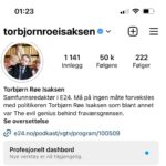 Torbjørn Røe Isaksen Instagram – 50 000 følgere! Ganske rørende, faktisk. Takk! Jeg har flere ganger vurdert å legge ut bikinibilder eller flørte med farlige stoffer (bare late som, jeg er for gammel og konservativ for slikt — sier som Grandmaster Flash&Melle Mel…dere får google referansen, young’uns) Men så er det faktisk mulig å oppnå med ca. 70% bilder av sur, middelaldrende mann i liggende stilling [sett inn passende smiley her].