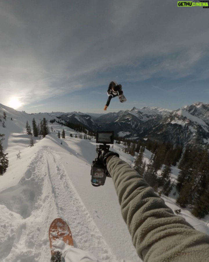 Torstein Horgmo Instagram - @gopro BTS from the BTS. This is Craig’s POV of a damn near perfect Austrian sunset not too long ago 🌬✨ #gopro #goproMax Arlberg Pass