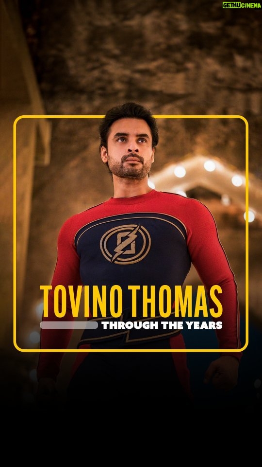 Tovino Thomas Instagram - On @tovinothomas' birthday today, let's revisit his work over the years🦸♂️💛 Which other iconic performance of his will you add to this list? 🎬: 2018 | Sony LIV Neelavelicham | Prime Video Thallumaala | Netflix Dear Friend | Netflix Minnal Murali | Netflix Kala | Aha, Prime Video Kilometers and Kilometers | Netflix Lucifer | Prime Video, Sony LIV Uyare | Netflix, ManoramaMAX Theevandi | Sun NXT En Ummante Peru | Prime Video Oru Mexican Aparatha | Disney+ Hotstar Mayaanadhi | Disney+ Hotstar, Aha Guppy | ManoramaMAX Monsoon Mangoes Ennu Ninte Moideen | Disney+ Hotstar Koothara ABCD: American-Born Confused Desi Prabhuvinte Makkal