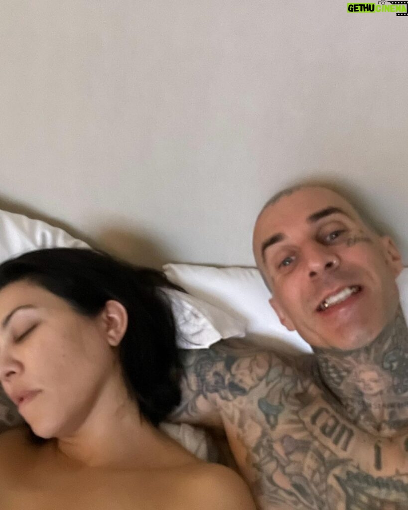 Travis Barker Instagram - My soulmate. I’m so grateful that today you were born. You deserve everything your heart desires. Nothing makes me happier than seeing you smile. You stole my heart the moment we met. Happy birthday to the most beautiful amazing woman to walk the face of the earth. I love you my wife ❤️