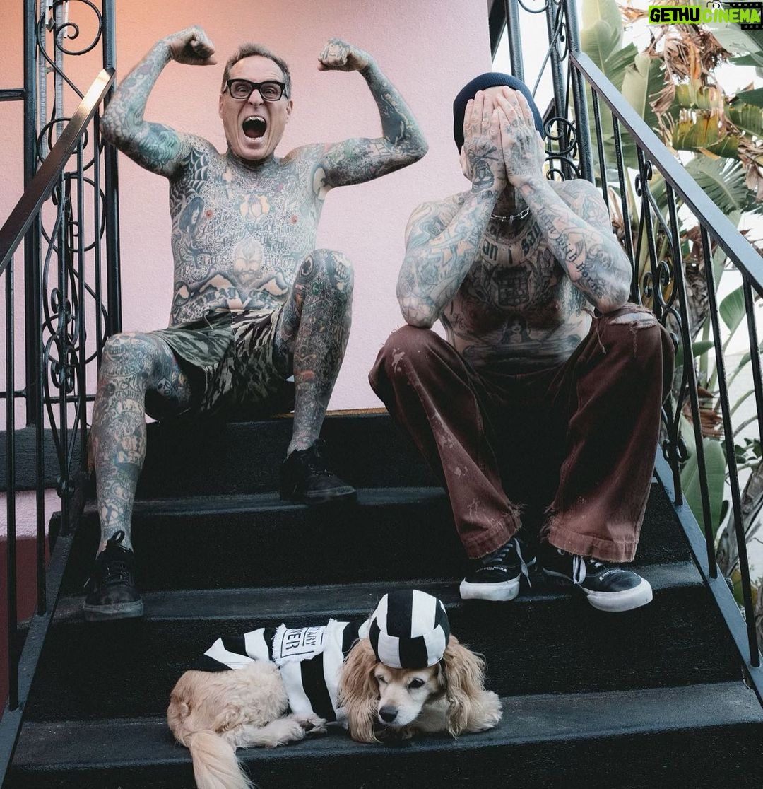 Travis Barker Instagram - Episode 249. @onelifeonechancepodcast With my brother @travisbarker @blink182 the most requested guest since I started this podcast! And one of my busiest & hardest working friends. We covered it ALL in this 3hr convo. We got deep! So happy for him. New #1 Album ,New Wife & New Baby coming any minute. This is probably my fav episode because what it took to make happen & the 4 different conversations we had were fucking awesome! Grateful for our friendship. Enjoy Y’all! #OLOCPodcast #TravisBarker @liquiddeath @removery @drinkag1 @plunge 🎧❤️ 📷 @clemente_310