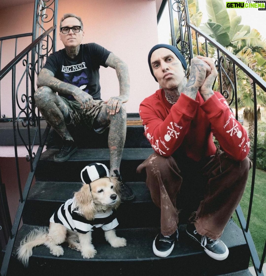 Travis Barker Instagram - Episode 249. @onelifeonechancepodcast With my brother @travisbarker @blink182 the most requested guest since I started this podcast! And one of my busiest & hardest working friends. We covered it ALL in this 3hr convo. We got deep! So happy for him. New #1 Album ,New Wife & New Baby coming any minute. This is probably my fav episode because what it took to make happen & the 4 different conversations we had were fucking awesome! Grateful for our friendship. Enjoy Y’all! #OLOCPodcast #TravisBarker @liquiddeath @removery @drinkag1 @plunge 🎧❤️ 📷 @clemente_310