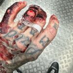Travis Barker Instagram - Manchester was bloody fun🩸