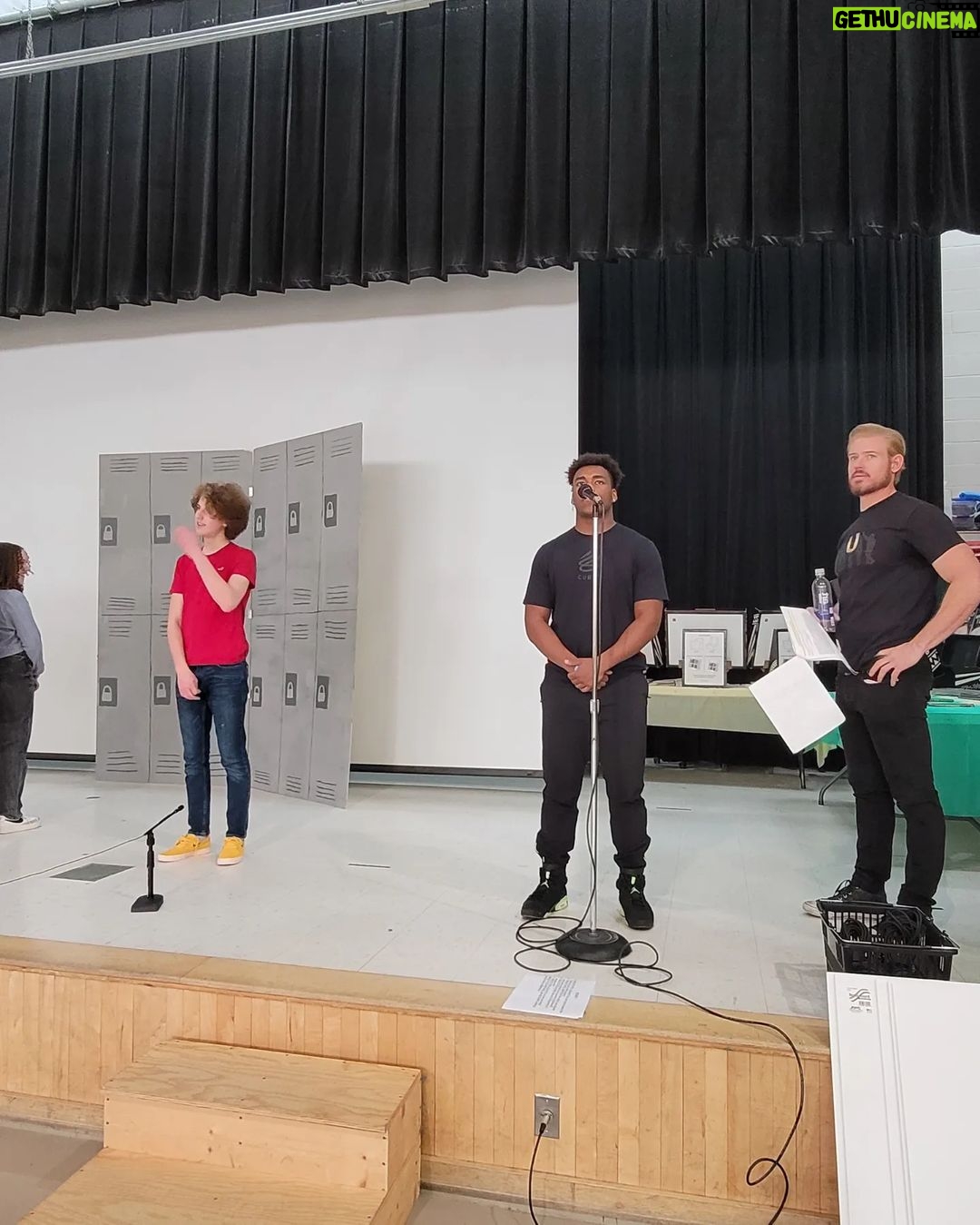 Trevor Donovan Instagram - I got to work with a great group of kids today on our #TeamUpstanders anti-bullying assembly. It's going to be amazing!
